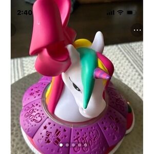 Jojo Siwa Unicorn Pink Bow LED Night Light 2020 Viacom Music Spinning Base Works